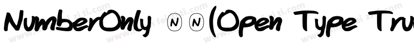 NumberOnly 粗体(Open Type TrueType)(V字体转换